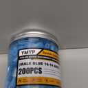 200PCS Nylon Male Spade Connector Kit - Blue 16-14 AWG - Quick Disconnect Electrical Wire Connectors - Tinned Copper Insulated Terminals for Automotive Electronics Crimp