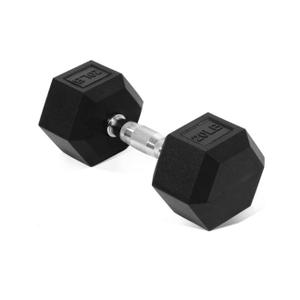 Yes4All Chrome/Rubber Grip Encased Hex Dumbbells  Hand Weights With Anti-Slip, 20lb