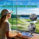 Magnetic Golf Cart Fan Rechargeable,10000mAH Battery Operated Portable Fan with 3 Speeds,30H Working Time,LED Lantern,360 Rotatable Head, Fits EZGO/Club Car/Golf Cart