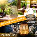 Solar Lanterns, KagoLing Solar Lights Outdoor Waterproof Hanging Hand-Woven Lanterns, Garden Decor Gifts for Women, Outdoor Table Camping Lights for Outside Garden, Yard, Patio, Porch, Trees, 2 Pack