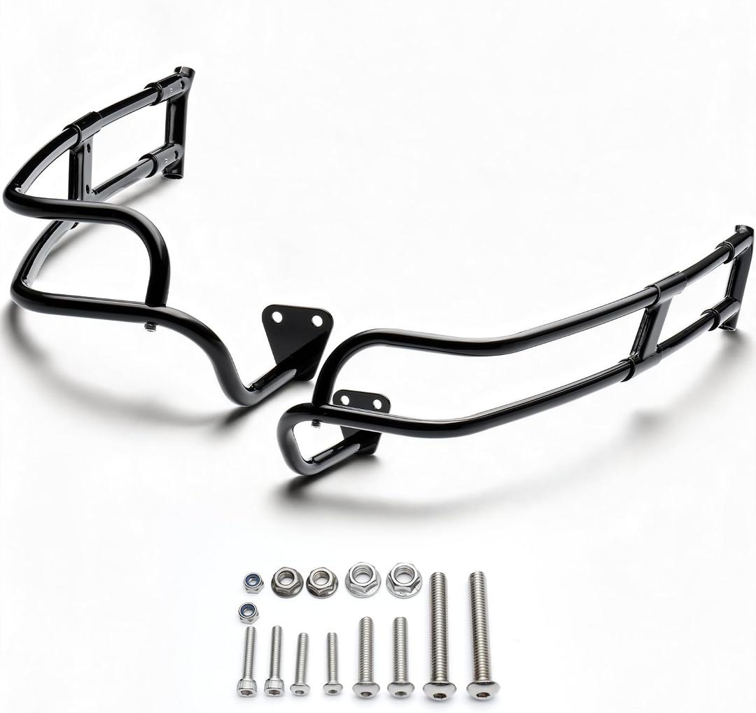 MoKitDora 2014-2025 Touring Saddlebag Bracket Guard Bar Rails for Harley Street Glide FLHX Electra Glide FLHT Road Glide FLTRX Road King FLHRX Ultra Classic Special CVO Limited, Black