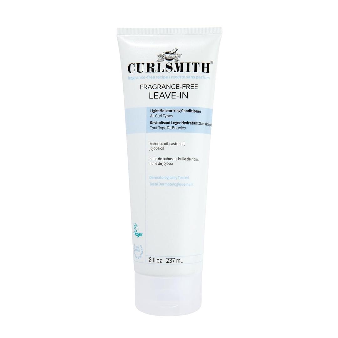 CURLSMITH Fragrance-Free Leave-In Conditioner - Hydrates and Smooth Cuticles, Lightweight Texture for Silky-Soft Curls (8 oz)