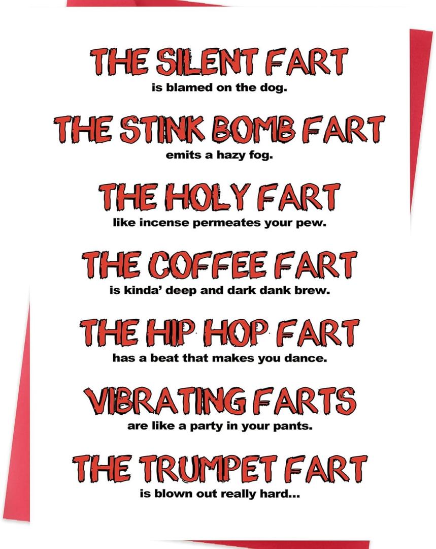 2 x Funny Old Fart Birthday Card for Men  Hilarious Birthday Gift for Husband, Boyfriend, Brother or Coworker  Rude Fart Joke Card (SK-069)