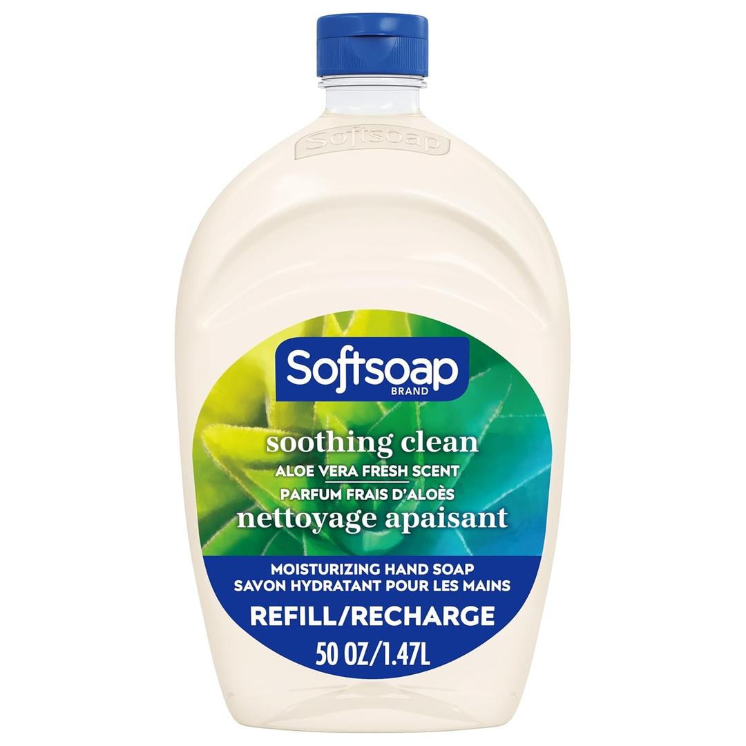 Softsoap Soothing Clean Liquid Hand Soap Refill, 50 Ounce ,4 PC