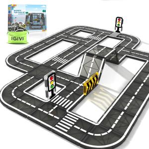 Magnetic Tiles Road Expansion Pack, STEM Magnet Building Blocks for Toddler Kids Toys, Montessori Educational Toys for 3+ Year Old Boys & Girls, Creative Toy Gifts for Kids