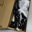 Coutgo Womens Mary Jane Chunky Low Heels Closed Square Toe Ankle Strap Pumps Wedding Party Dress Shoes (9, Black)