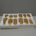 SUPMIND 12pcs Glass Bud Vase Set, Small Gold Amber Flower Vases for Centerpieces in Bulk, Mini Vintage Vase for Wedding, Home,Table Decoration