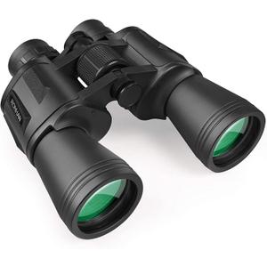 Binoculars for Adults High Powered, Military Compact HD Professional/Daily Waterproof 20x50 Binoculars for Bird Watching Travel Hunting Football Games Stargazing with Carrying Case & Strap (Black)