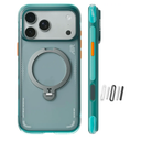 TORRAS Ostand Q3 Air for iPhone 15 Pro Max Case with MagSafe & 360 Magnetic Stand, Dynamic Airbags, MilGrade Protection, Camera Control, Shockproof & Stylish Case for iPhone 15 Pro Max 6.7", Blue