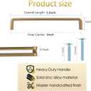 5 Inch(128mm) Hole Center Champagne Bronze Zinc Alloy Solid Cabinet Pulls,Dresser Cabinet Handles Luxury Cabinet Pull Hardware for Bedroom, Kitchen 6 Pack 7600