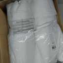 Nestl Queen Duvet Cover Set with Comforter Insert - White 4 Piece 90x90 Duvet Cover & 2 Pillow Shams with White Quilted Down Alternative Comforter, Ultra Soft, All Season