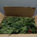 Prelit 50LED - 9 Ft by 12 Inch Christmas Garland with Lights Timer, Real Touch Norfolk Pine Cedar Garland 150 Cypress & 50 Norfolk PE Tips Berries Pine Cones for Indoor Fireplace Mantle Table Decor