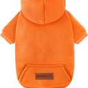 1 Pack Dog Hoodie Warm Hood Dog Sweater Cold Weather Small Dogs Sweatshirt Comfort Pet Clothes for Small Medium Dogs with Pockets Cats Chihuahua Clothes for Male Female Girl Boy Sporty Daily Wear, XS
