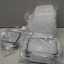 32 Piece Food Storage Container with Lids (16 Containers + 16 Lids) - Plastic Food Containers with Lid, Airtight Leak Proof Snap Lock, BPA Free Storage Containers (Transparent - 32 Pcs)