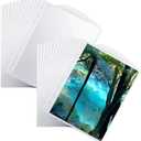 25 Sheets Double Sided Plastic Sleeves 50 Pockets Clear Photo Page Protector A5 Mini 6 Ring Binder Top Loading Sheet Protector for Photos Postcards Cards
