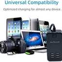 USB Charger Station, 6 Port Desktop Charging Station for Multiple Devices, Wall Power Strip with Switch