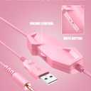 ZIUMIER Z20 Pink Gaming Headset with Microphone, Compatible with PS4 PS5 Xbox One PC Laptop, Over-Ear Headphones with LED RGB Light, Noise Canceling Mic, Stereo Surround Sound (Pink)