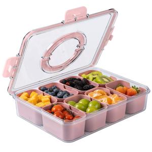 COOK WITH COLOR Snackle Box for Kids Lunch Box and Snack Container, Rose