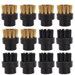 Small Brass and Nylon Brushes - Heavy Duty and Hard to Reach Places and Precision Cleaning Accessories Fit for Dupray Steam Cleaners - 12 Pack Steam Cleaner Attachments Brush Head