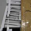 Extra Wide Baby Gate with Door 53.4-62 Inch Pressure Mounted, Auto Close Child Baby Gates for Doorways No Drill, Walk Through Dog Gate Indoor for The House, White