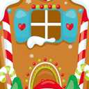 Christmas Gingerbread House Door Cover Ginger Bread Holiday Decoration 72 x 30 Inches