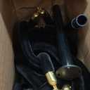 LOVMOR 6PCS Stanchion Post, Crowd Control Barriers, 5 ft Black Velvet Rope Red Carpet Ropes and Poles, Stainless Steel Gold Stanchions Used for Theaters, Parties, Wedding, Exhibition