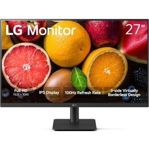LG 27MS500-B 27 inch IPS Computer Monitor FHD (1920x1080) 100Hz 5ms Reader Mode Borderless Design OnScreen Control Black Stabilizer DAS Crosshair HDMI Black