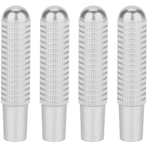 Door Lock Pin, 4pcs 9.5mm Aluminium Alloy Car Interior Door Lock Pin Knob Cover Fit for Benz GLC GLE GLS Vito E/C Class (Silver)