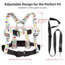 Safety Walking Harness and Leash for Autism & Special Needs Kids Ages 6-12 with Easy-Adjust Tether + Emergency Grab Handle for Wandering Prevention & Calm Outdoor Adventures