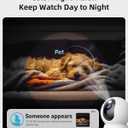 Security Camera 2K, blurams Baby Monitor Dog Camera 360-degree for Home Security w/Smart Motion Tracking, Phone App, IR Night Vision, Siren, Works with Alexa & Google Assistant & IFTTT, 2-Way Audio
