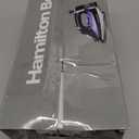 Hamilton Beach Steam Iron for Clothes & Garment Steamer with Smooth Press Stainless Steel Soleplate, 1200 Watts, 8 Retractable Cord, Black (14214)