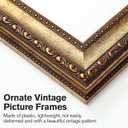 Splinterix 16x20 Gold Picture Frame, Ornate Vintage Picture Frames for Wall or Tabletop Display, 16 x 20 Photo Frame Gold with Non-Glare Plexiglass, Display Poster 11x14 with Mat or 16x20 without Mat for Antique Decor