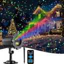 Laser Christmas Lights, 3 Color Laser Light Projector, Firefly Lights Show with RF Remote, Water Proof, Indoor Holiday Decoration, Christmas Gift, Home Decor, Party, Garden (Stars RGB)