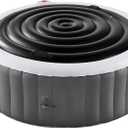 Tlswshsy 5.4 Ft Inflatable Hot Tub Cover Energy Saving lid for Round Hot Tub Foldable Protective Rain Overflow Cover for Outdoor Inflatable Hot Tubs (Black)