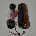 Partsam 3PCS Amber Cab Marker Roof Running Light Cover + Base w/Wire Harness Compatible with Silverado/Sierra 1500 1500HD 2500 2500HD 3500 2002 2003 2004 2005 2006 2007 Pickup Trucks