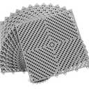 12-Pcs Interlocking Tile, Indoor/Outdoor Drainage Interlocking Floor Tiles 11.8" x 11.8", Anti-Slip Waterproof Soft PVC Splicing Flooring Tile for Garage Patio Pool Bathroom, Grey