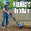 Westinghouse 14-Inch, 10 Amp Corded Electric Tiller Cultivator for Gardening, with 4 Steel Blades