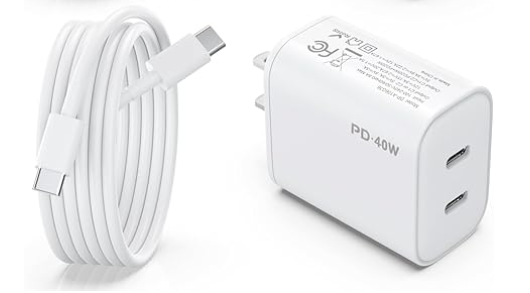 iPhone 17 16 15 Charger, 1 Pack 40W USB C Charger Dual Port Fast Charging Block (1 Pack 6 ft USB C to C Cable Cord Included) for iPhone 16 15 Pro Max/15Pro/15/15Plus,iPad iPhone 17 16 15 Charger, 1 Pack 40W USB C Charger Dual Port Fast Charging Block (1 Pack 6 ft USB C to C Cable Cord Included) for iPhone 16 15 Pro Max/15Pro/15/15Plus,iPad
