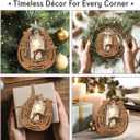 4 x Girl Horse Lovers Ornament 2025, Horse Gifts for Women, Girls, Teens, Kids, Wooden Ornaments for Christmas Horse Themed Party Decorations, Animal Lover Gifts as Christmas Horse Decor