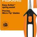 Fiskars Micro-Tip Pruning Snips - 6" Garden Shears with Sheath and Comfort Grip - Sharp Steel Blades - Quality Pruning Shears for Plants in Grow Tents and Hydroponics - Garden Tools