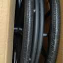 (1PR,Black) Wheelchair rear wheel replacement 24x1"wheel,Rear Wheel Assembly for 16-18-20 Inch Wheelchairs, Replacement parts (24 * 13/8(2count))