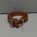 VONMELLI 1 Pack Women's Leather Belts for Jeans Dresses Fashion Gold Buckle Ladies Belt