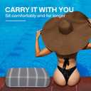 Hot Tub Cushion Pillow for Indoor or Outdoor Use, 16 x 12 x 4.3 Inche Weighted Spa Pillow with Washable 4D Mesh Cover & Non-Slip Micro Dot Bottom, Hot Tub Accessories for Adults,Quick Dry, Grey