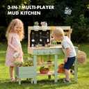 Frogprin Mud Kitchen for Kids, Outdoor Play Kitchen with Insect Observation Box & Planter Box, Kitchen Accessories, Gardening Tool Toy, Removable Sink Faucet, Wooden Pretend Kitchen for Boys Girls 3+, 42.52 x 32.68 x 12.99 inches