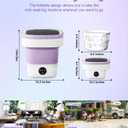 16L Portable Washing Machine, Foldable Small Washer with Spin Basket Laundry Machine, 3 Cleaning Modes Suitable for Underwear Baby Small Clothes, Foldable Design Ideal for Hotel Camping Apartment Home