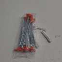 Eurmax USA Galvanized Non-Rust Camping Family Tent Pop Up Tent Stakes Canopy Anchors Heavy Duty 10pc-Pack, with 4x10ft Ropes & 1 Orange Stopper