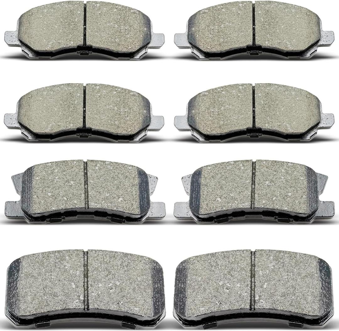 D866 D868 Front Rear Ceramic Brake Pads Set Fit For Chrysler Sebring/200,For Jeep Compass/Patriot,For Mitsubishi Lancer/Outlander/Sport/Rvr,For Dodge Avenger(8 pcs)