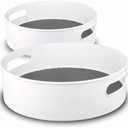 Semlos 360° Rotating Lazy Susan Organizers, 1 Packs 9" and 12" Turntable Spice Rack Organisers for Kitchen Organization and Storage, Non-Slip Under Sink Organizer for Bathroom Pantry Cupboard