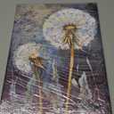 Dandelion Wall Art Canvas Framed Print Painting Wildflower Botanical Floral Wall Decor Artwork Poster Farmhouse Rustic Decor Serene Textured Blue Gray for Living Room Bedroom Office 12x16 Inches