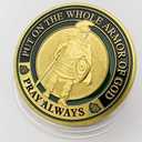Armor of God Challenge Coin,Prayer Coin Collector's Medallion